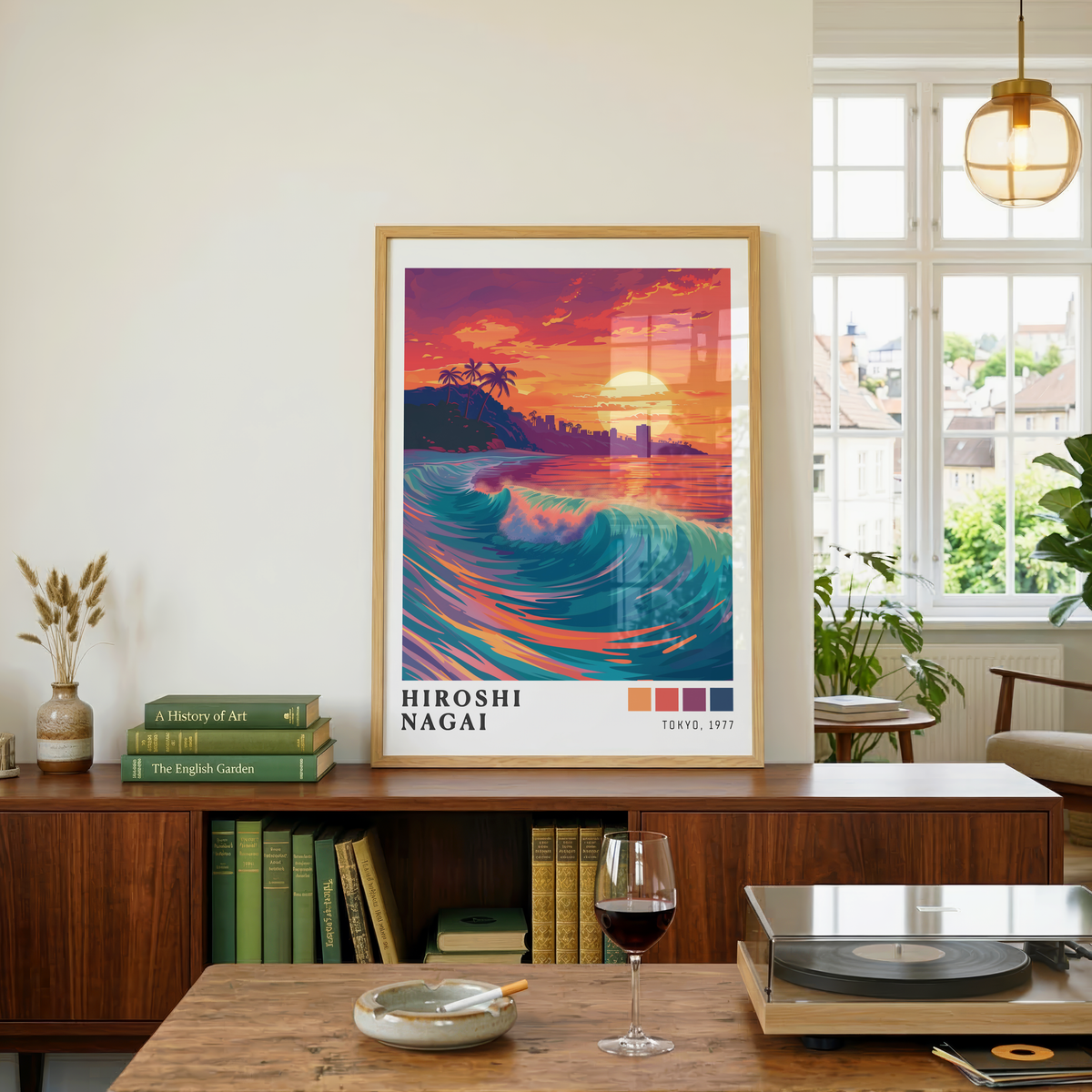 Affiche Hiroshi Nagai | Grande Vague Tropicale & Surf