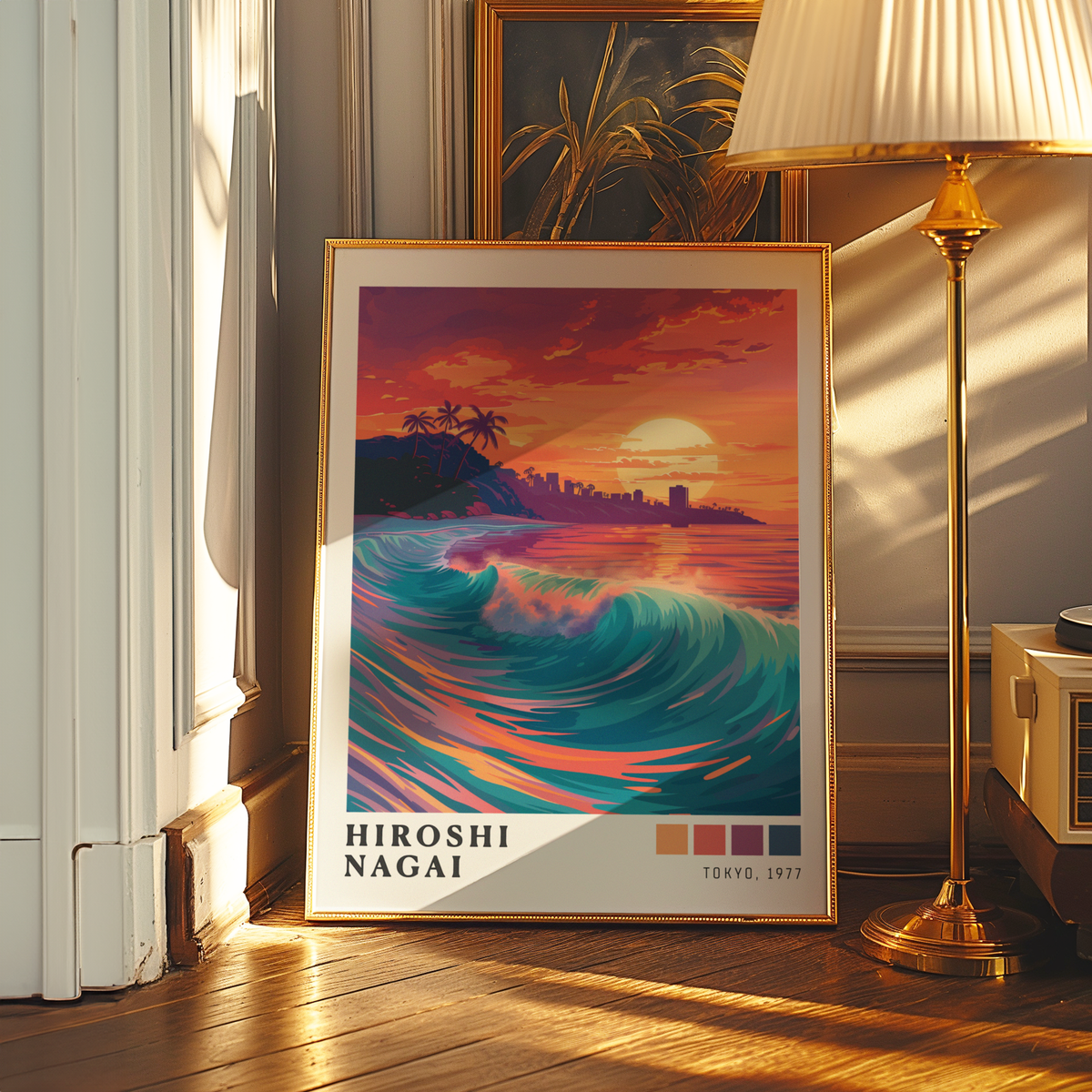 Affiche Hiroshi Nagai | Grande Vague Tropicale & Surf