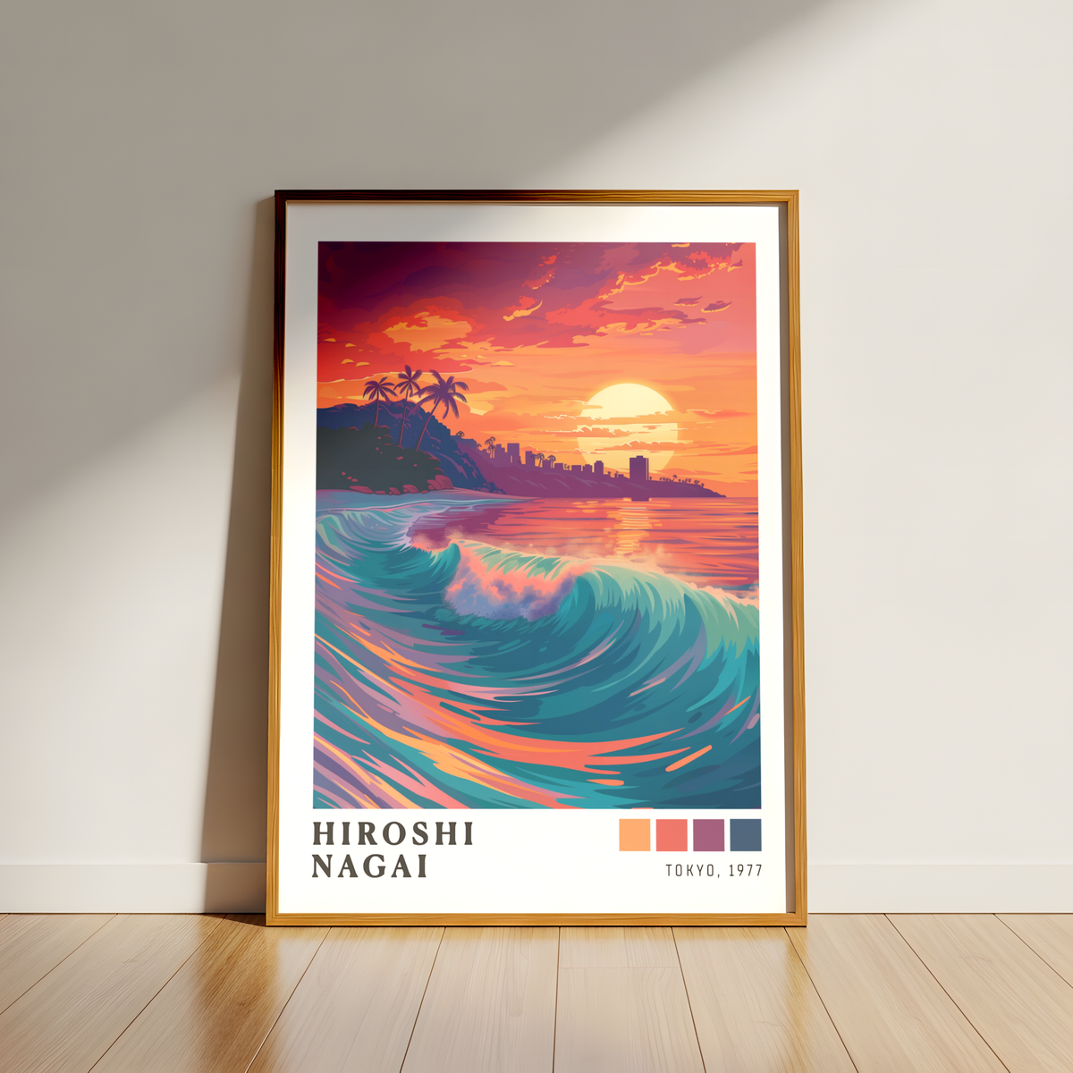 Affiche Hiroshi Nagai | Grande Vague Tropicale & Surf