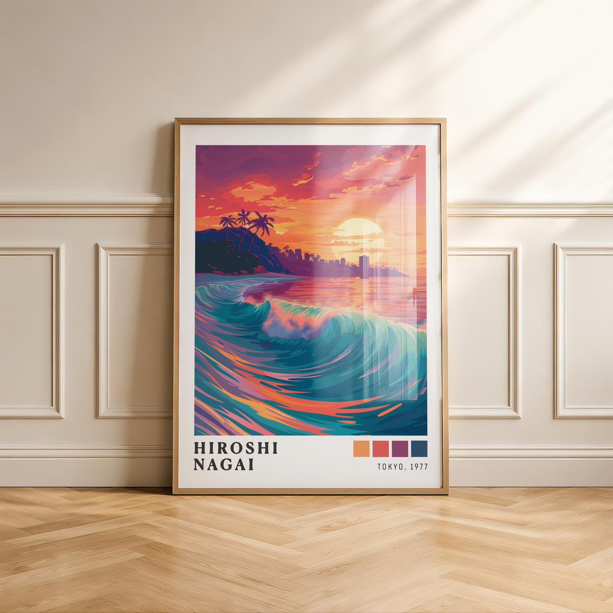 Affiche Hiroshi Nagai | Grande Vague Tropicale & Surf