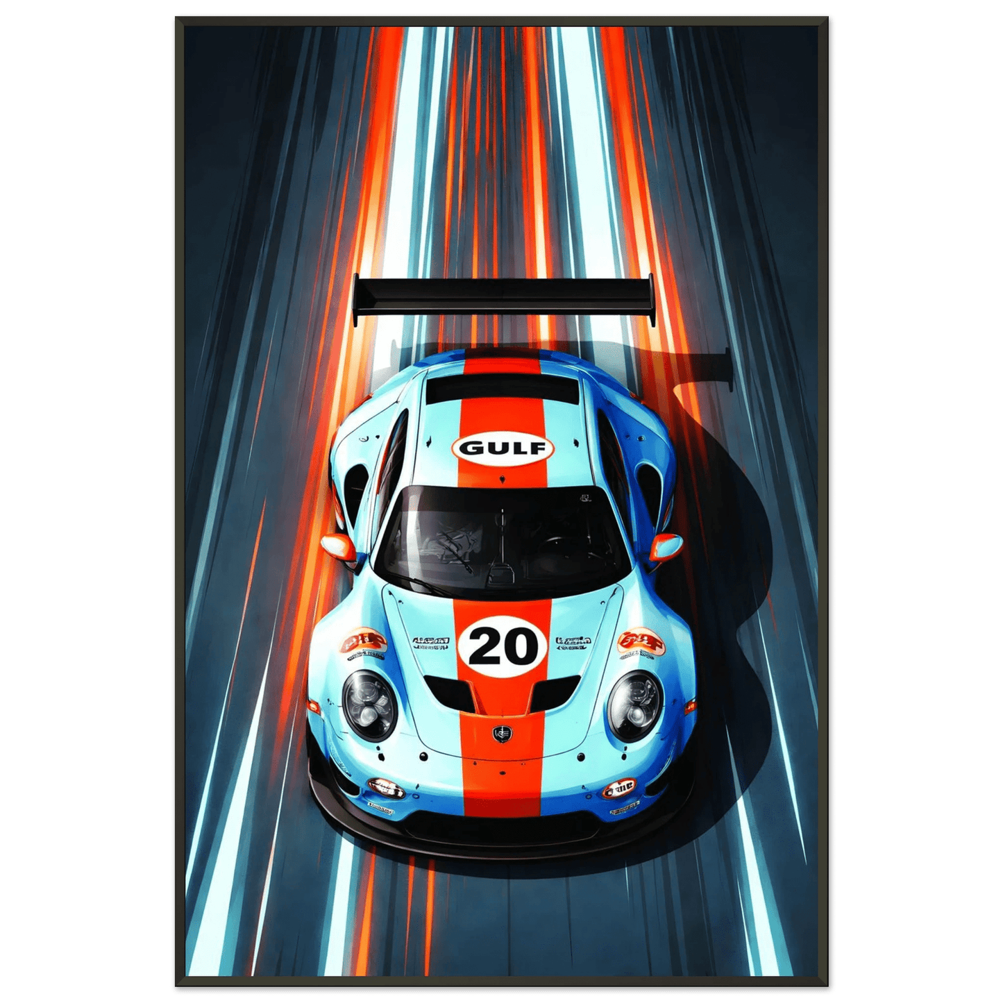 🏎️🏁Affiche Automobile Art' GT Encadrée - Aura Studio Déco