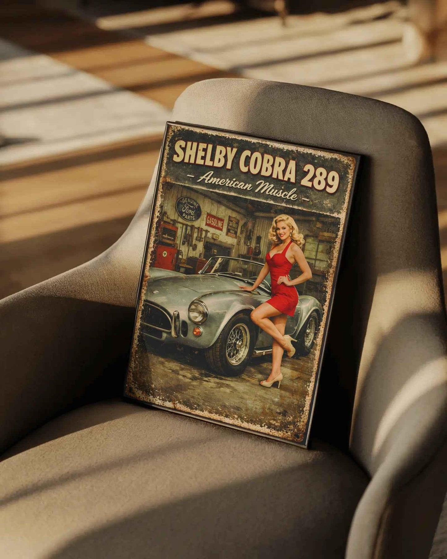 🏆🀣📺 Affiche Automobile Vintage Legend American Muscle - Aura Studio Déco