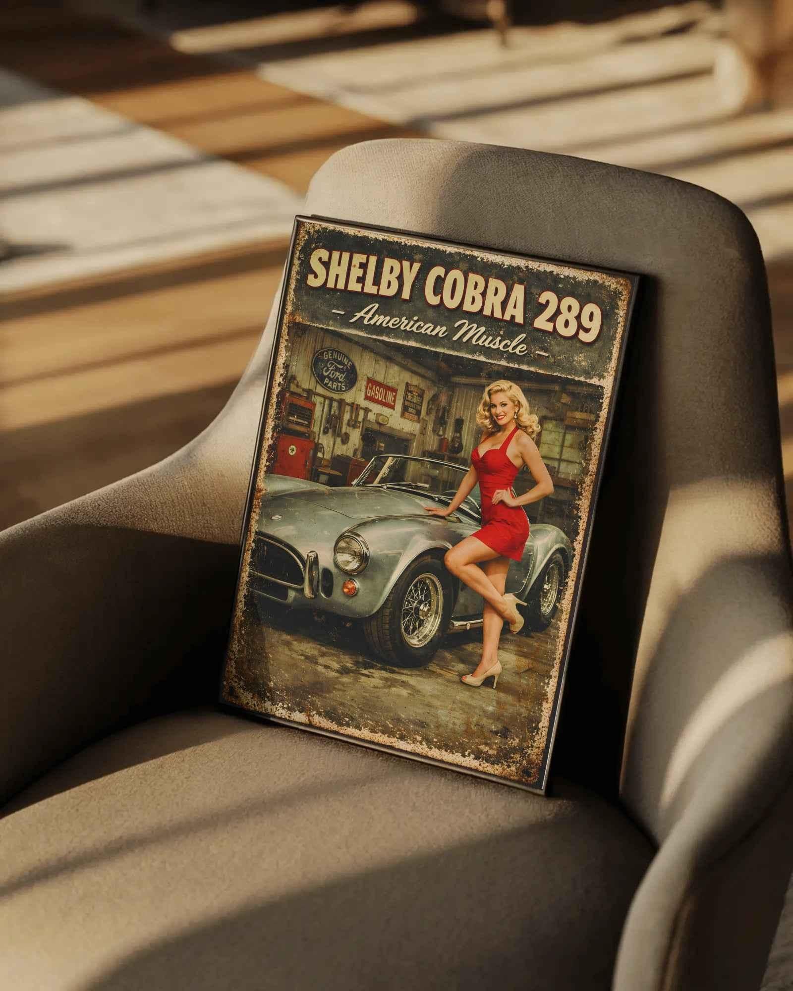 🏆🀣📺 Affiche Automobile Vintage Legend American Muscle - Aura Studio Déco