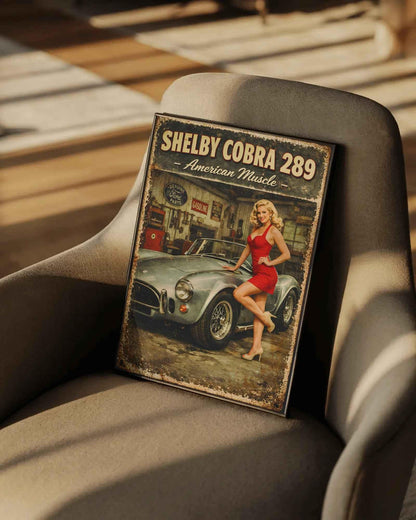 🏆🀣📺 Affiche Automobile Vintage Legend American Muscle - Aura Studio Déco