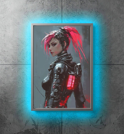 🧬Estampe d 'Art Affiche Cyber Girl Hors-série # 10 – Art Mural Cyberpunk - Aura Studio Déco