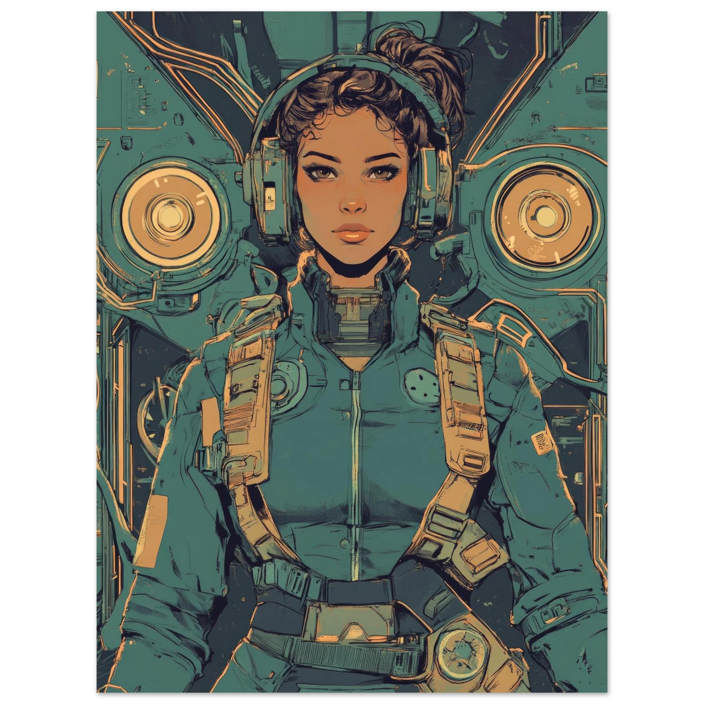 ✨ RETRO FUTUR MECHA WOMENS — Starship Series #14 - Aura Studio Déco