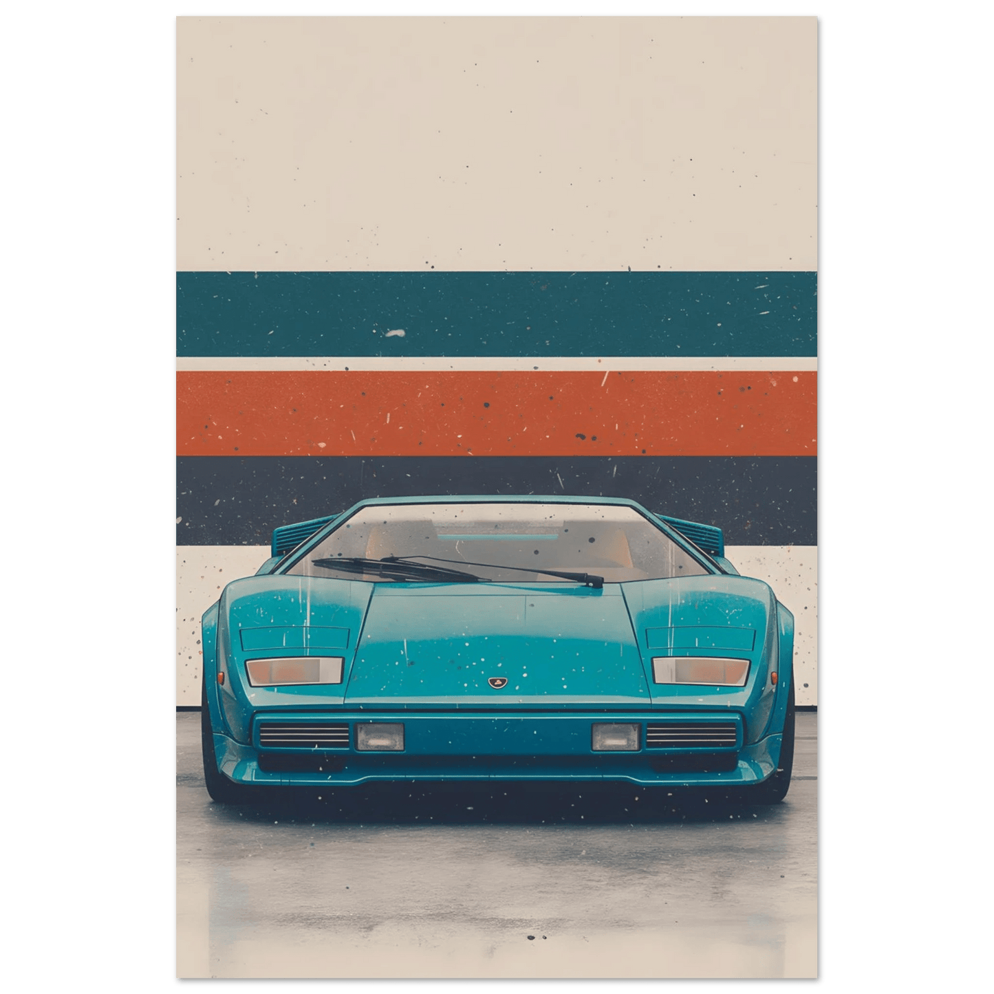 🏆🀣📺 Affiche Automobile Vintage 80's Legend - Aura Studio Déco