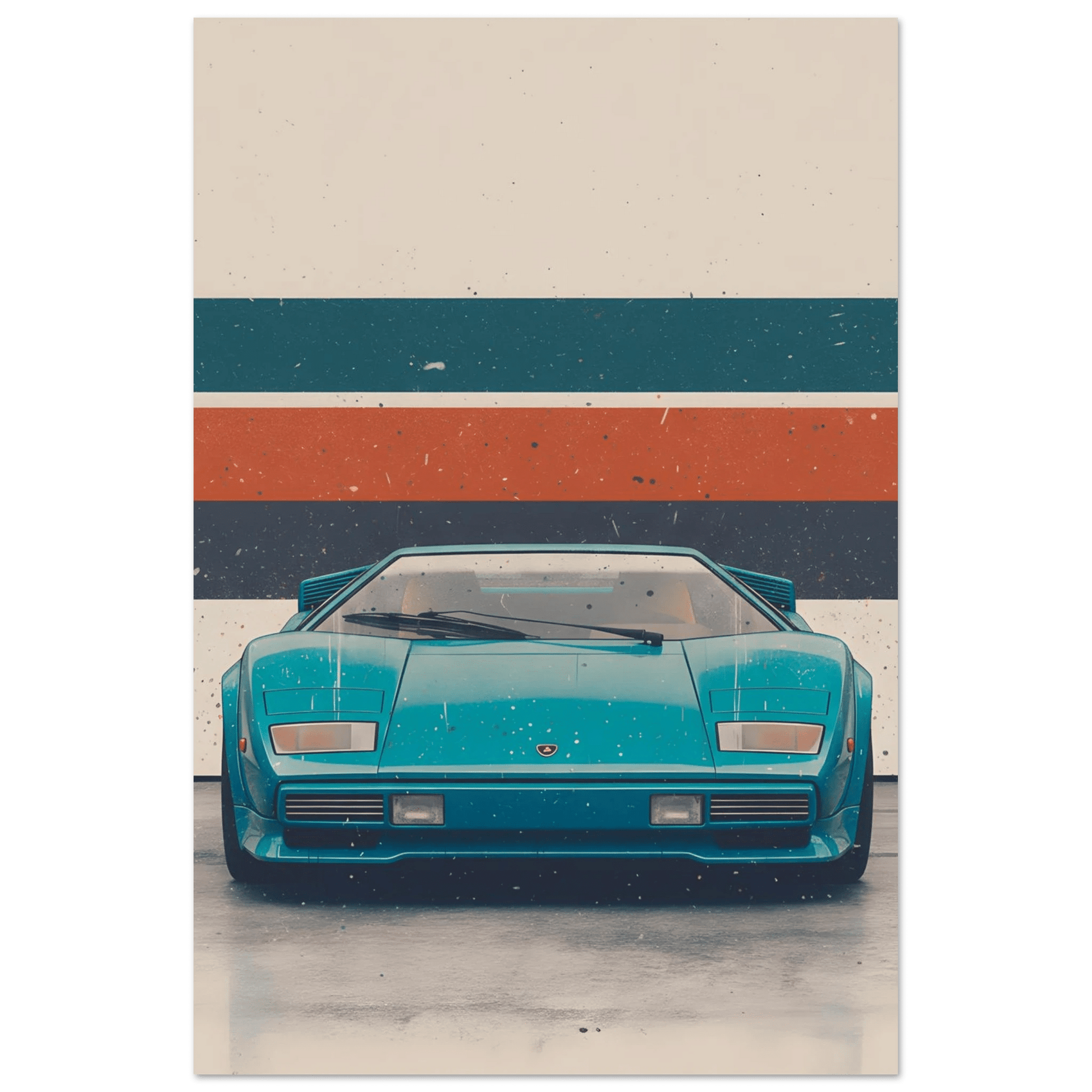 🏆🀣📺 Affiche Automobile Vintage 80's Legend - Aura Studio Déco