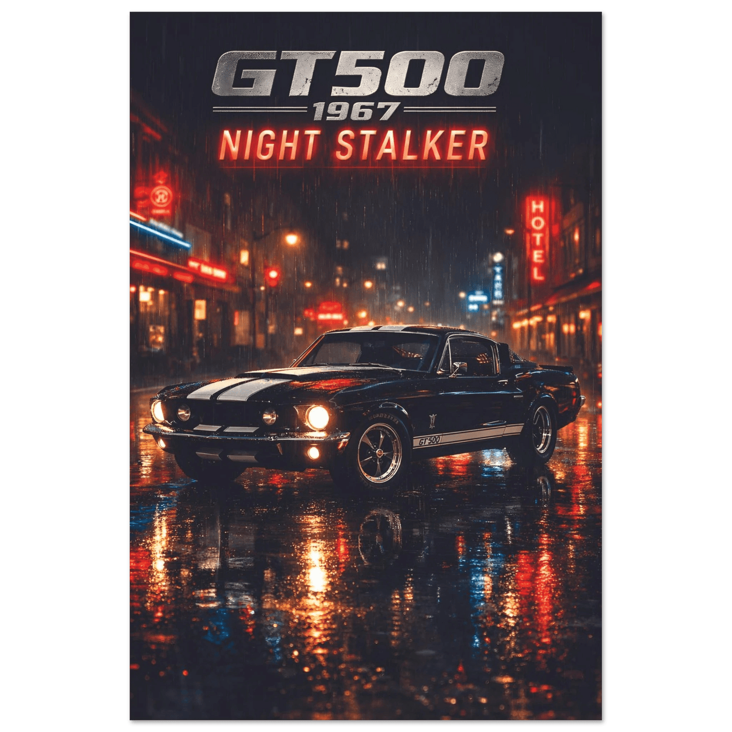 🏆🀣📺 Affiche Automobile Vintage Night Stalker - Aura Studio Déco