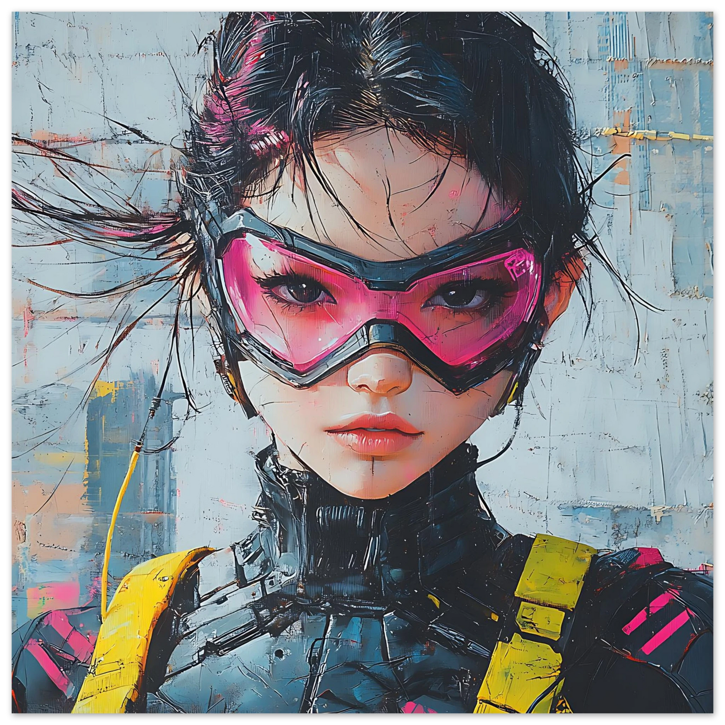 ☢️🧬Affiche Murale Survival Neon Fury Girls #8 - Aura Studio Déco