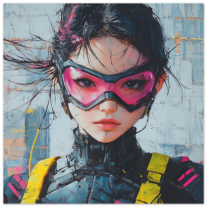 ☢️🧬Affiche Murale Survival Neon Fury Girls #8 - Aura Studio Déco