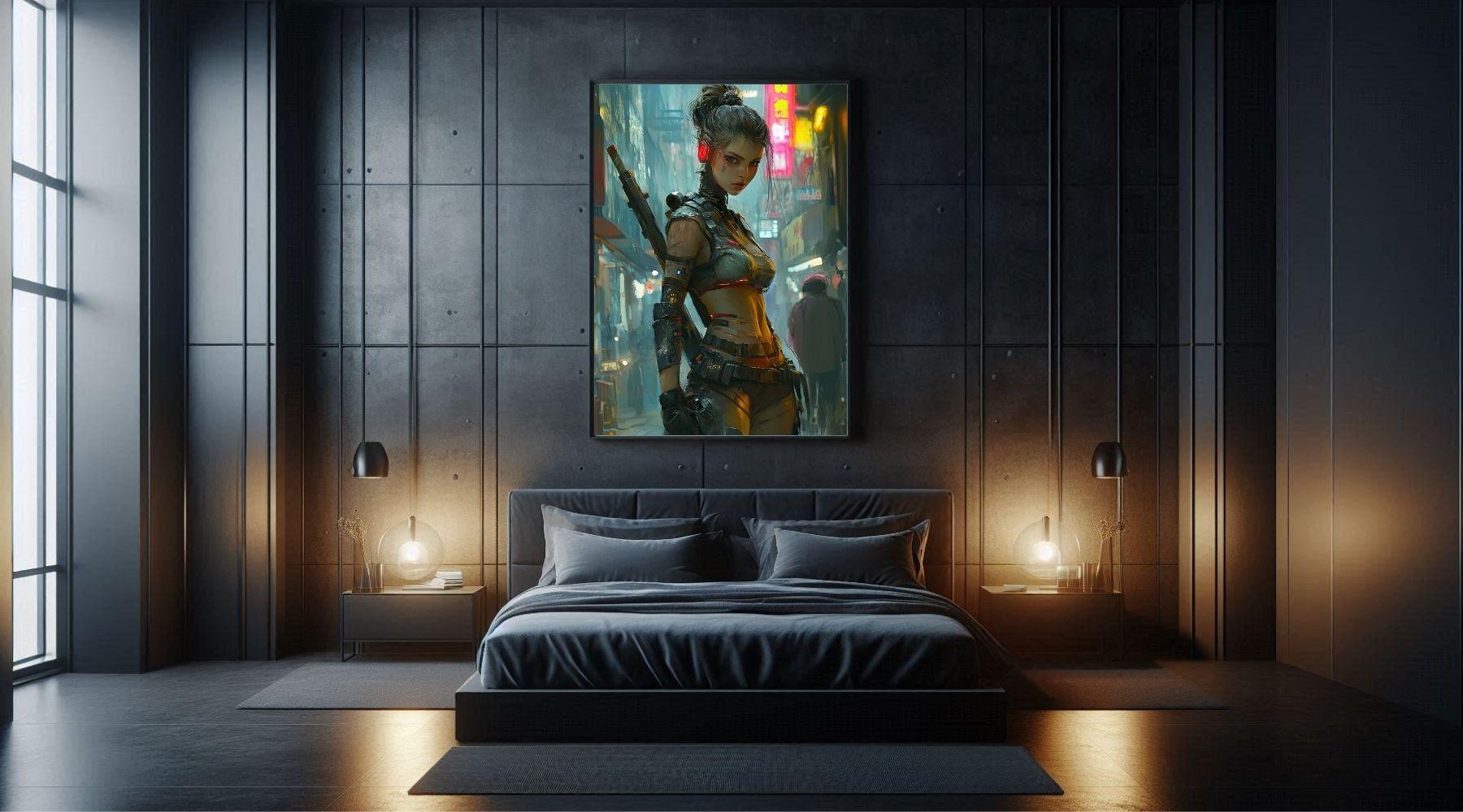 Affiche Murale CYBER WAR GIRL ULTIMATE SERIE  14☢️ - Aura Studio Déco