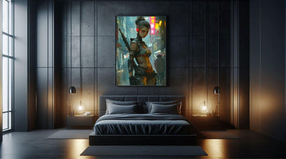 Affiche Murale CYBER WAR GIRL ULTIMATE SERIE  14☢️ - Aura Studio Déco