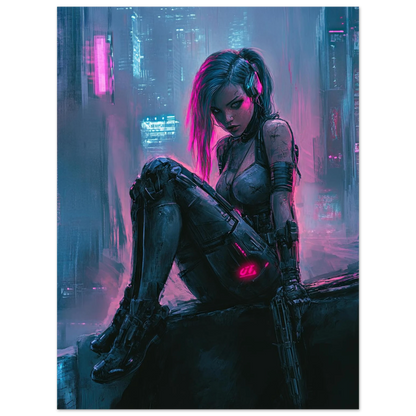 🎮Impression CYBERPUNK WAR GIRL ULTIMATE SERIE  12☢️ - Aura Studio Déco