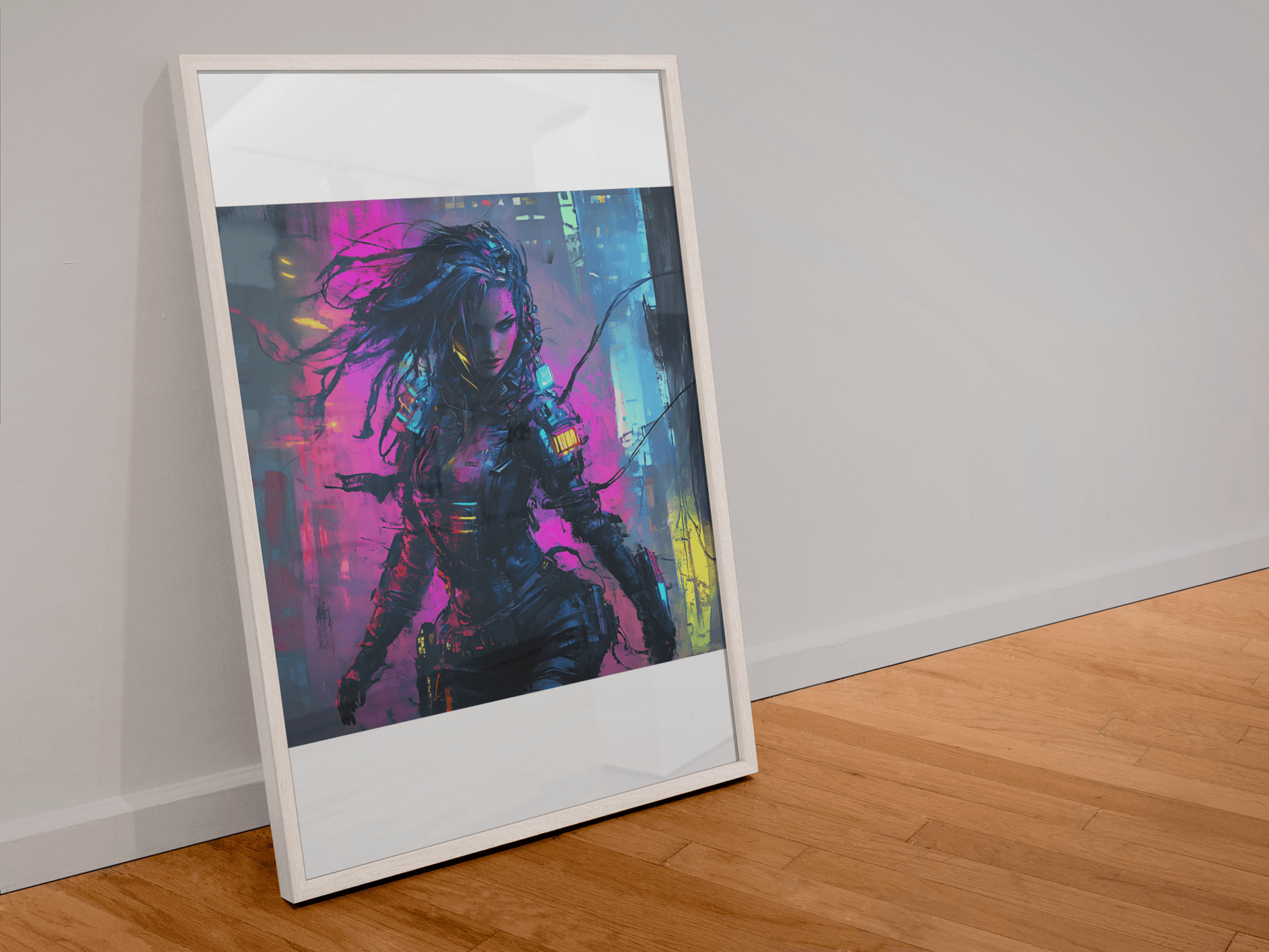 ☢️🧬Affiche Murale Survival Neon Fury Girls #6 - Aura Studio Déco