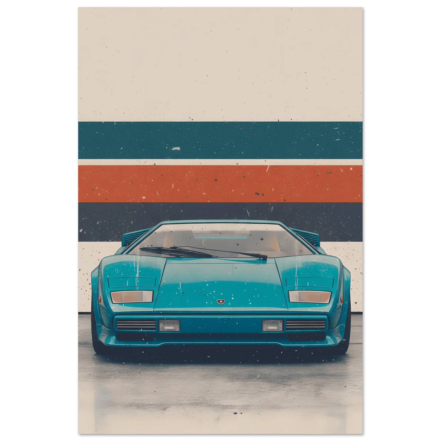 🏆🀣📺 Affiche Automobile Vintage 80's Legend - Aura Studio Déco