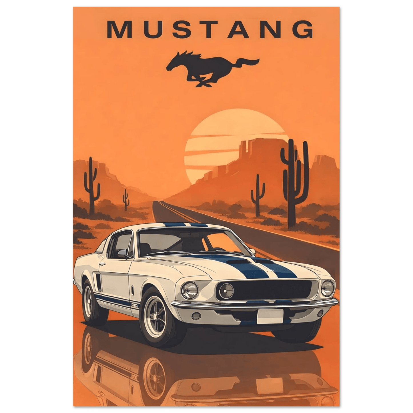 🏆🀣📺 Affiche Automobile Vintage 70' Legend - Aura Studio Déco
