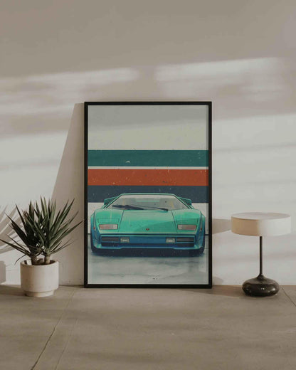 🏆🀣📺 Affiche Automobile Vintage 80's Legend - Aura Studio Déco