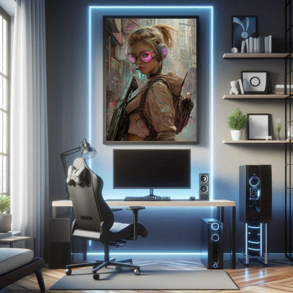 Impression CYBER GIRL ULTIMATE SERIE 32☢️ - Aura Studio Déco