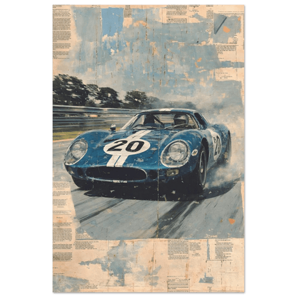🏆🀣📺 Affiche Automobile Vintage Race Legend 2 - Aura Studio Déco