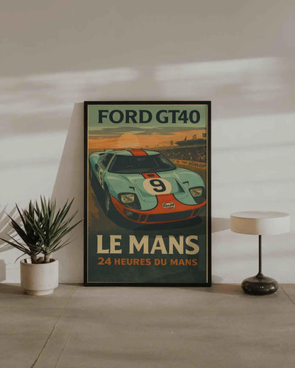🏆🀣📺 Affiche Automobile Vintage Race Legend - Aura Studio Déco