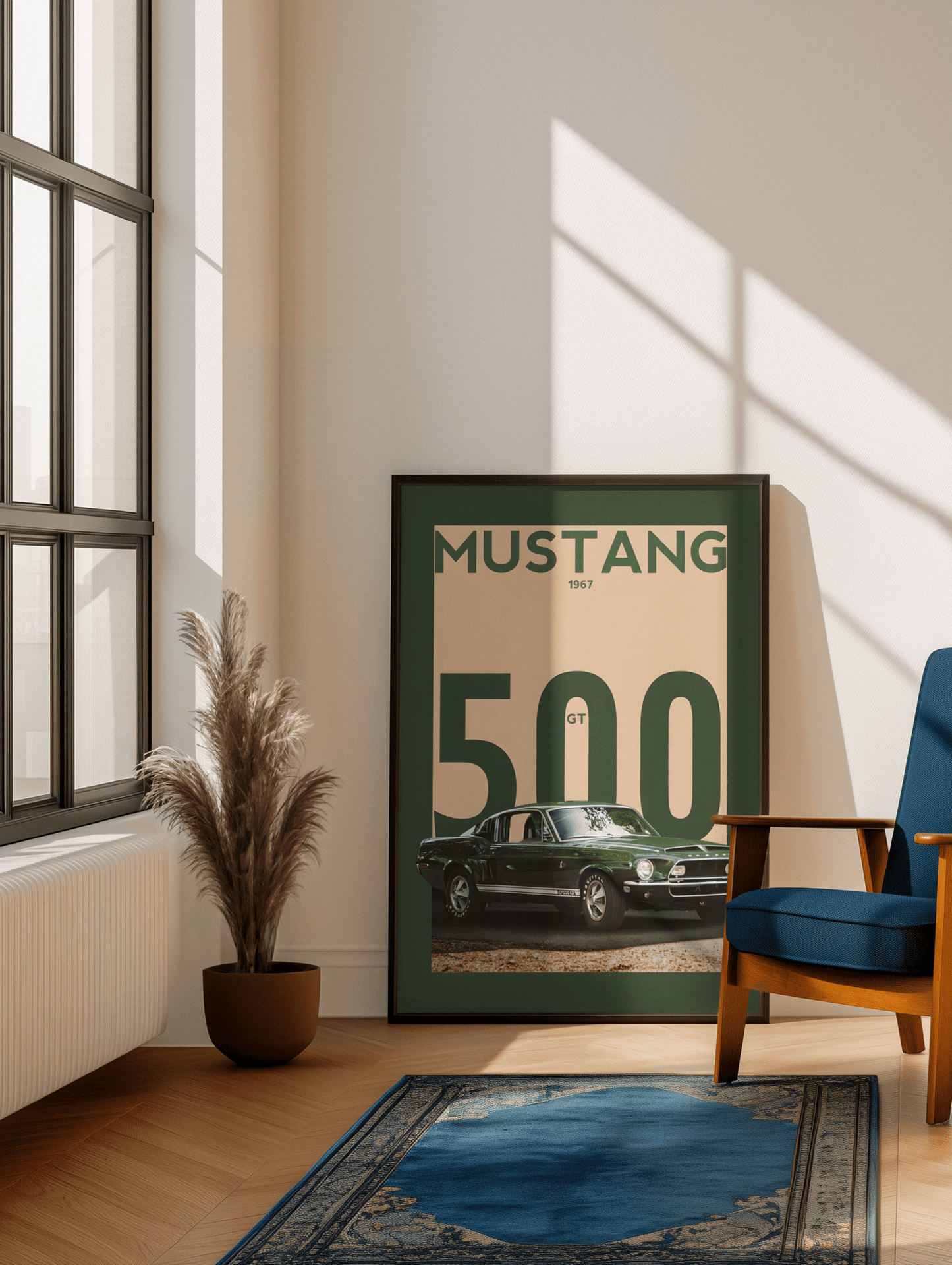 🏎️🏁Affiche Automobile Art' Emerald Encadrée - Aura Studio Déco