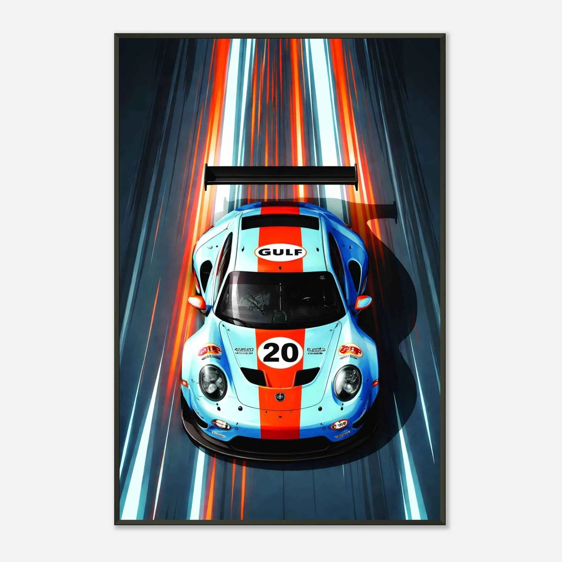 🏎️🏁Affiche Automobile Art' GT Encadrée - Aura Studio Déco