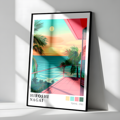 Affiche Hiroshi Nagai | Balcon Tropical & Vue Océan