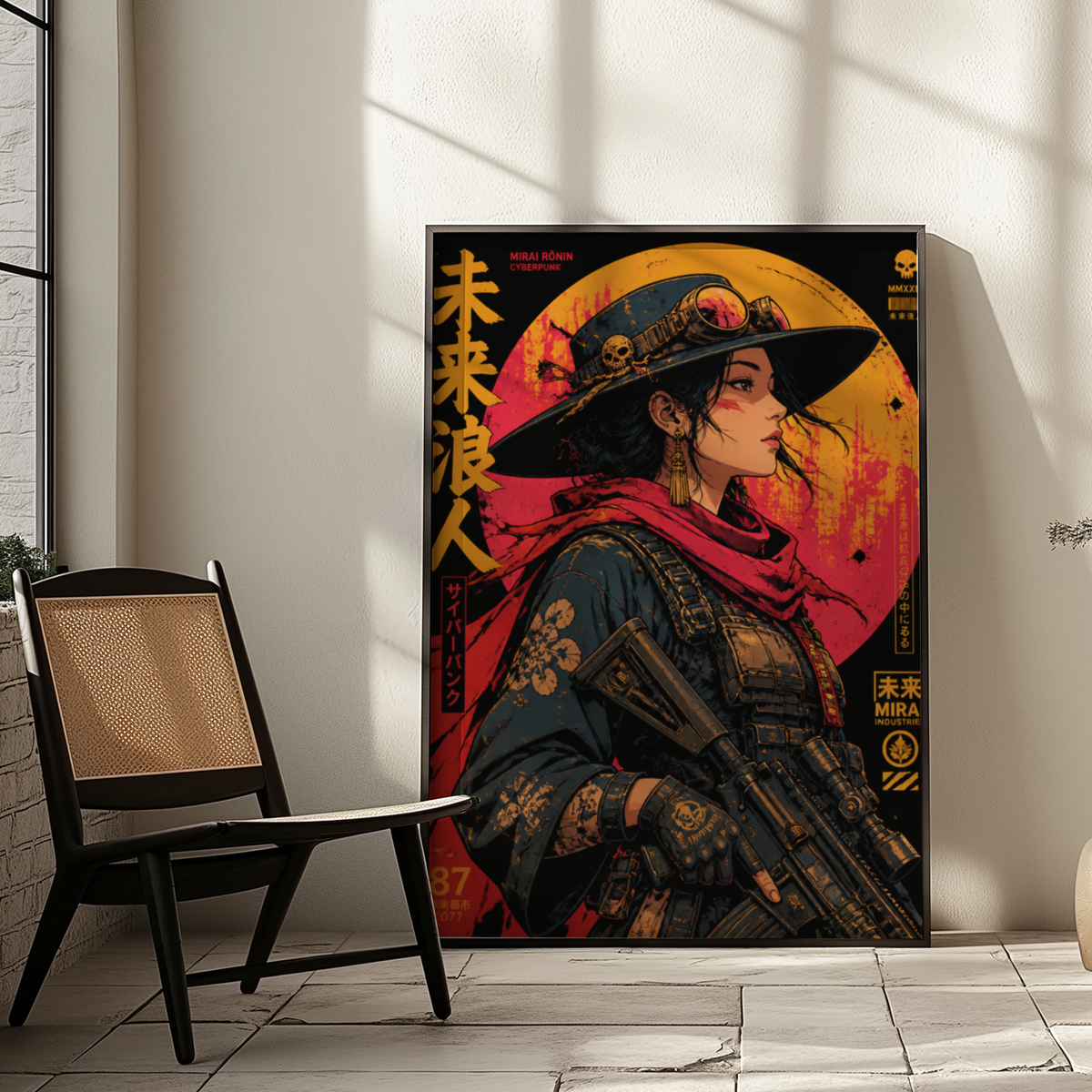 Affiche Cyber Cowgirl #05 | Western Futuriste & Cyberpunk