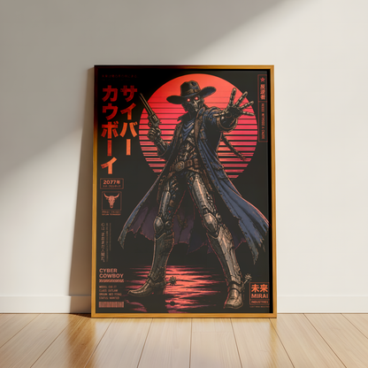 Affiche Cyber Cowboy #02 | Robot Cowboy & SF