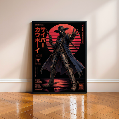 Affiche Cyber Cowboy #02 | Robot Cowboy & SF