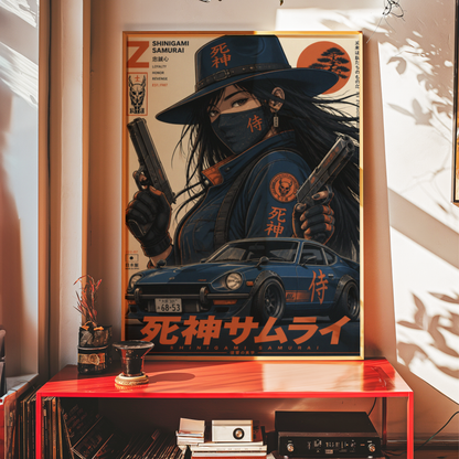 Affiche Cyber Samurai #01 | JDM & Futurisme Japonais
