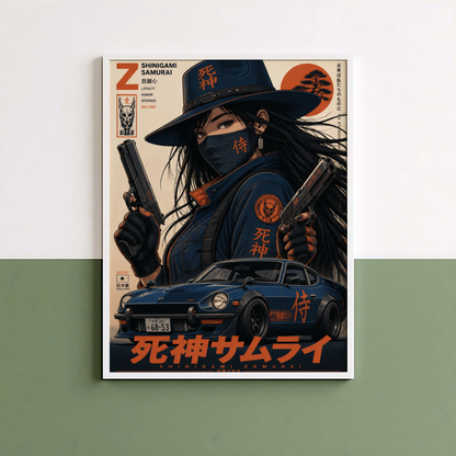 Affiche Cyber Samurai #01 | JDM & Futurisme Japonais