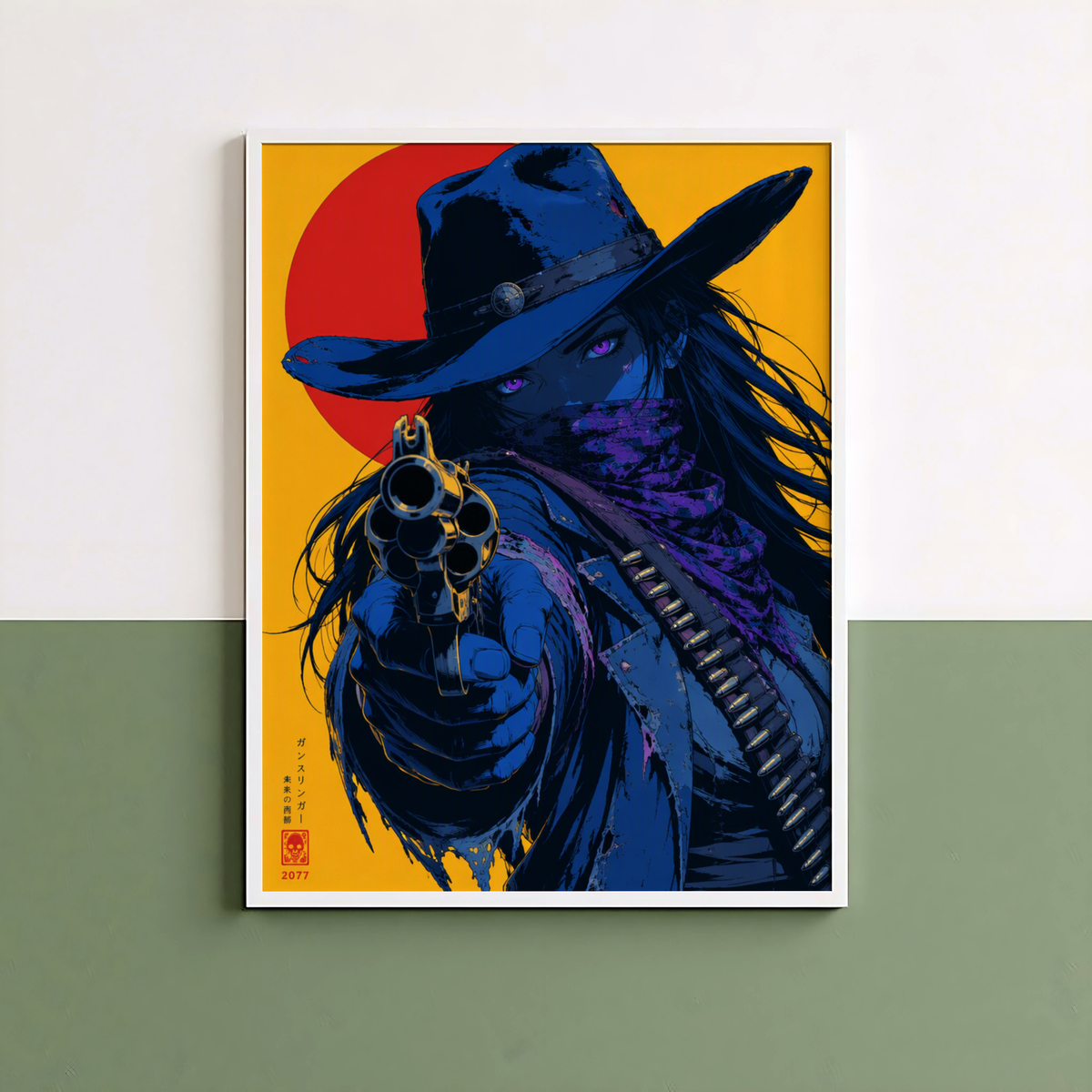 Affiche Cyber Cowgirl #04 | Gunslinger Futuriste & Néon