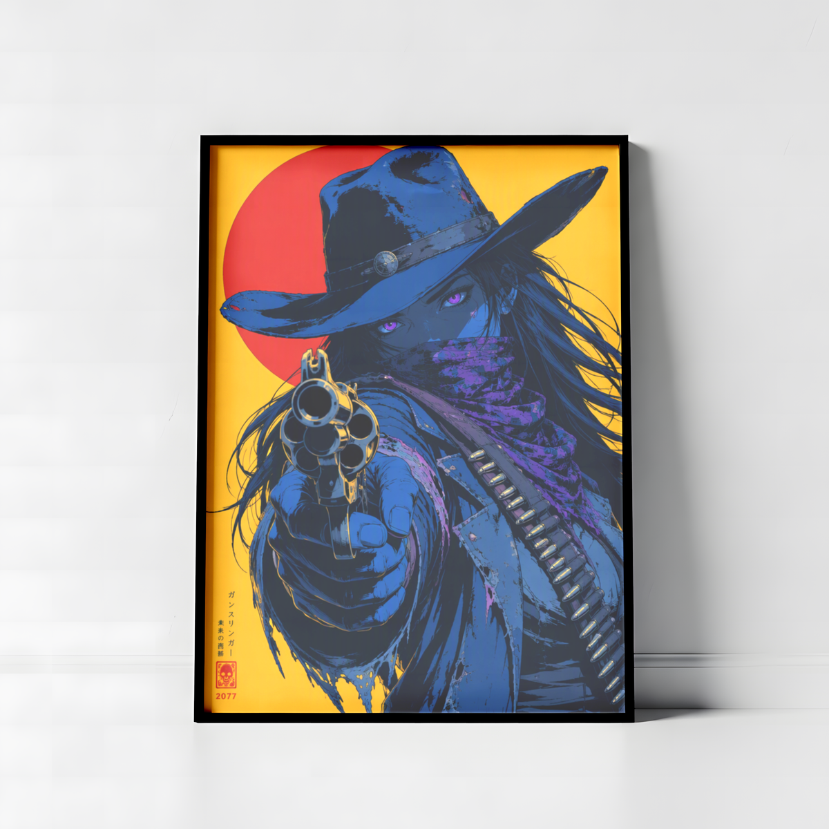 Affiche Cyber Cowgirl #04 | Gunslinger Futuriste & Néon