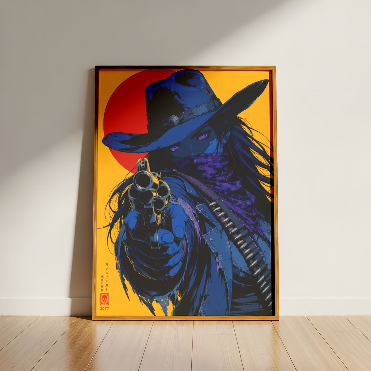 Affiche Cyber Cowgirl #04 | Gunslinger Futuriste & Néon