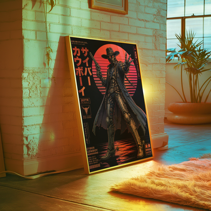Affiche Cyber Cowboy #02 | Robot Cowboy & SF
