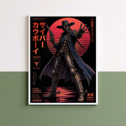 Affiche Cyber Cowboy #02 | Robot Cowboy & SF