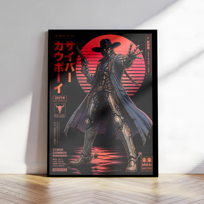 Affiche Cyber Cowboy #02 | Robot Cowboy & SF