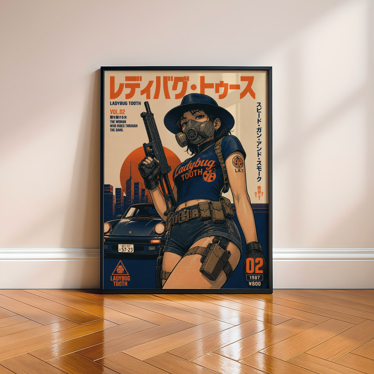 Affiche Cyberpunk Ladybug Tooth | Tokyo Noir & Anime