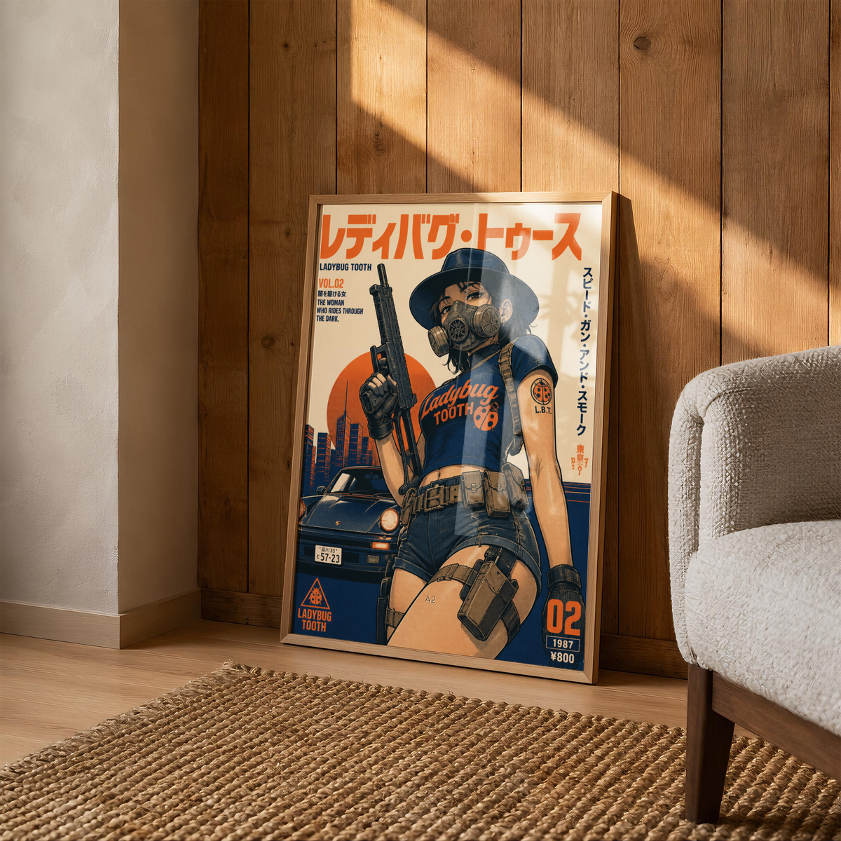 Affiche Cyberpunk Ladybug Tooth | Tokyo Noir & Anime