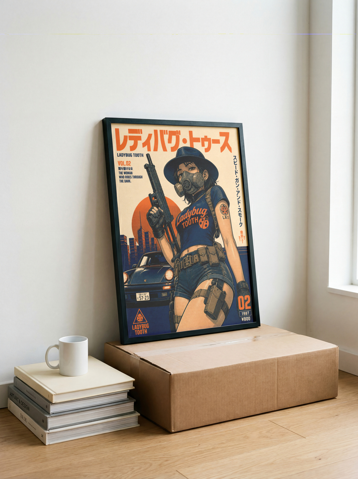 Affiche Cyberpunk Ladybug Tooth | Tokyo Noir & Anime