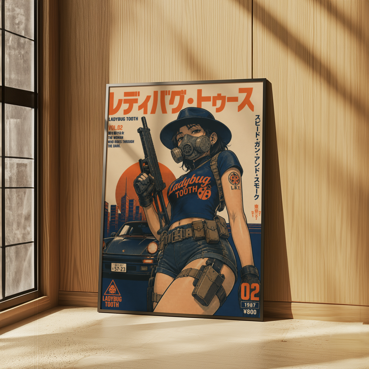 Affiche Cyberpunk Ladybug Tooth | Tokyo Noir & Anime