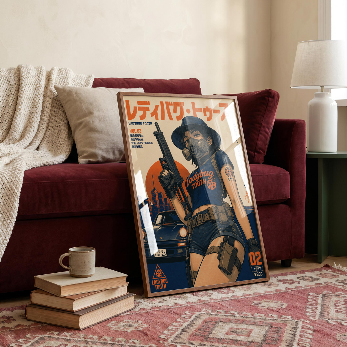 Affiche Cyberpunk Ladybug Tooth | Tokyo Noir & Anime
