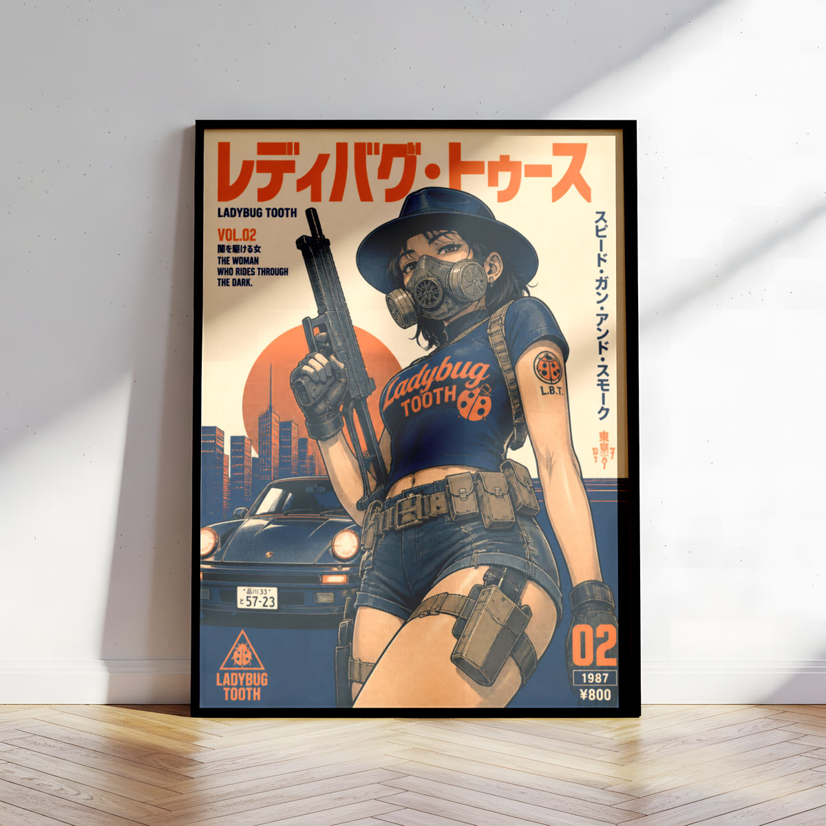 Affiche Cyberpunk Ladybug Tooth | Tokyo Noir & Anime
