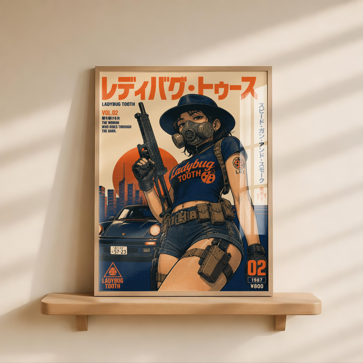 Affiche Cyberpunk Ladybug Tooth | Tokyo Noir & Anime