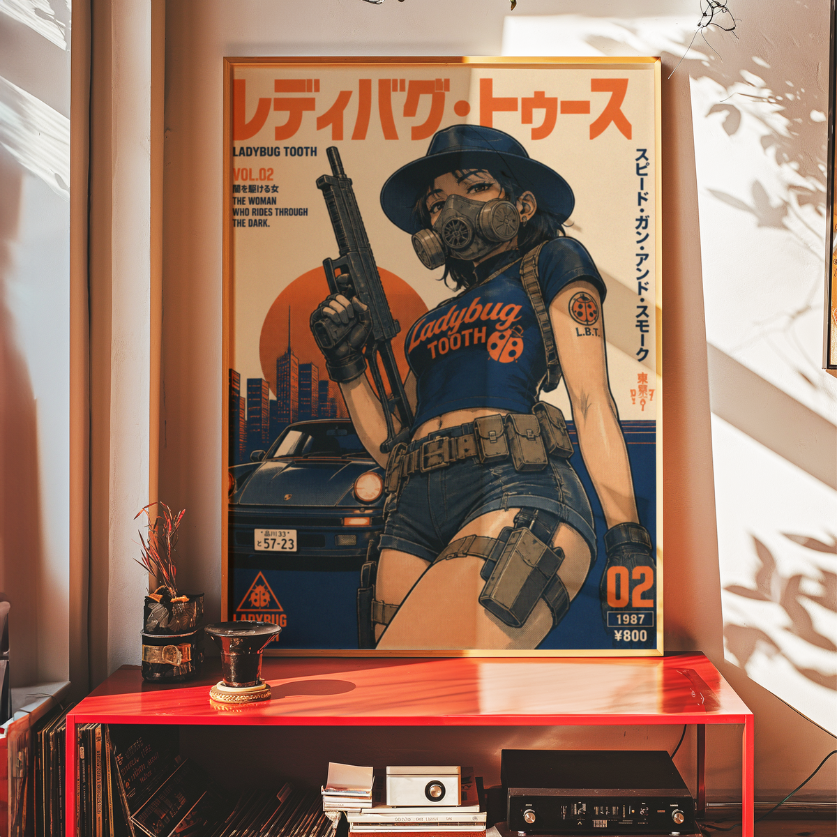 Affiche Cyberpunk Ladybug Tooth | Tokyo Noir & Anime
