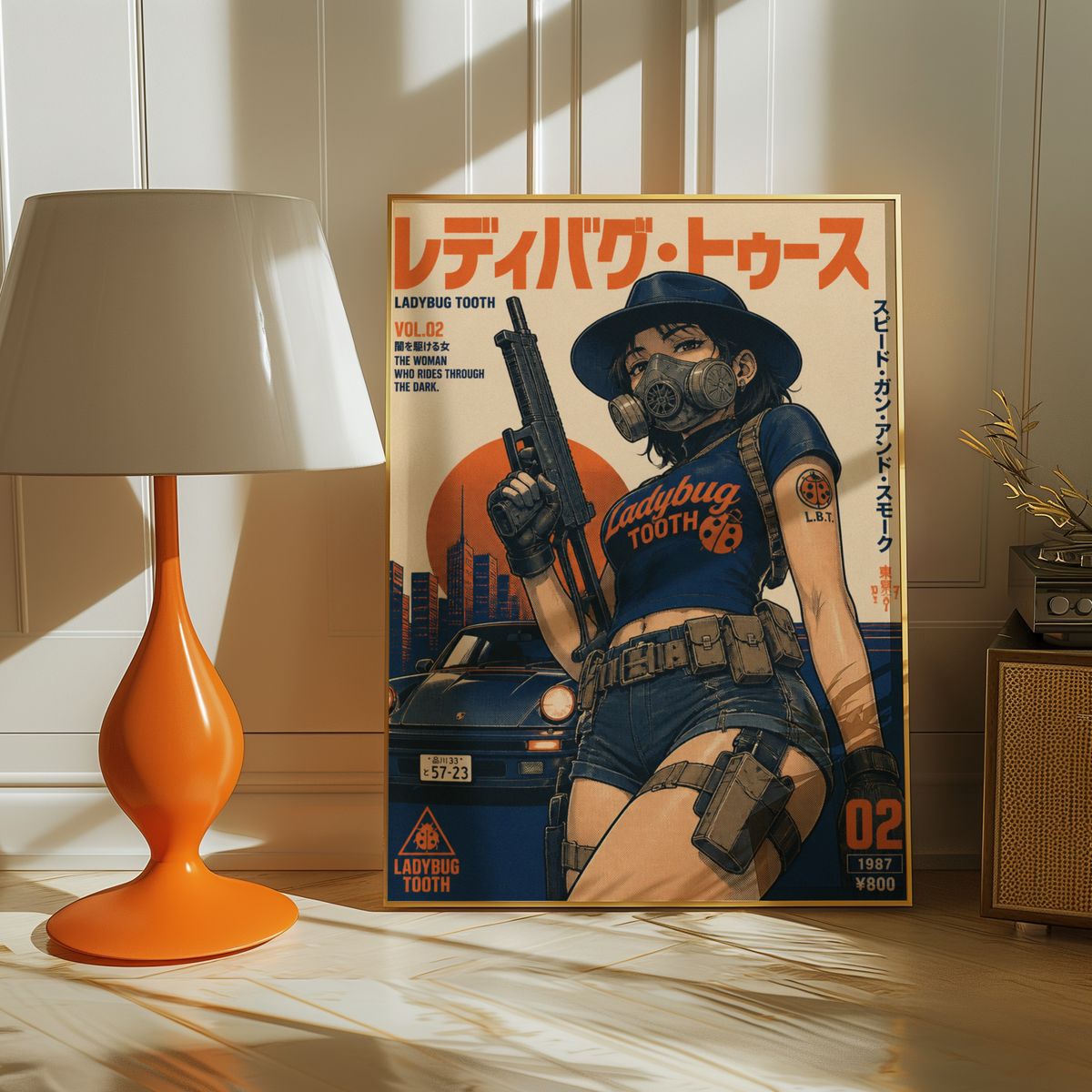 Affiche Cyberpunk Ladybug Tooth | Tokyo Noir & Anime