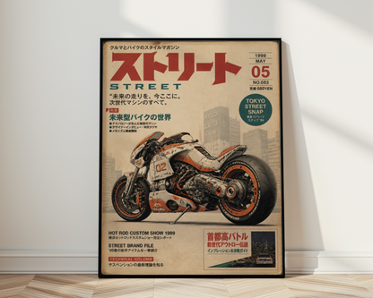 Affiche Moto Cyberpunk | Street Racer Futuriste
