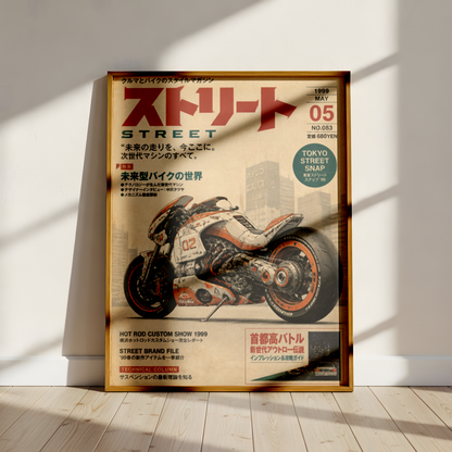 Affiche Moto Cyberpunk | Street Racer Futuriste